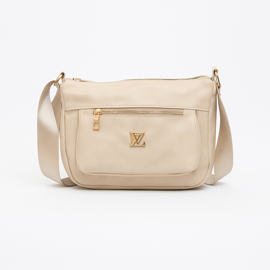 حقيبة كروس بودي بحزام عريض وجيب أمامي.