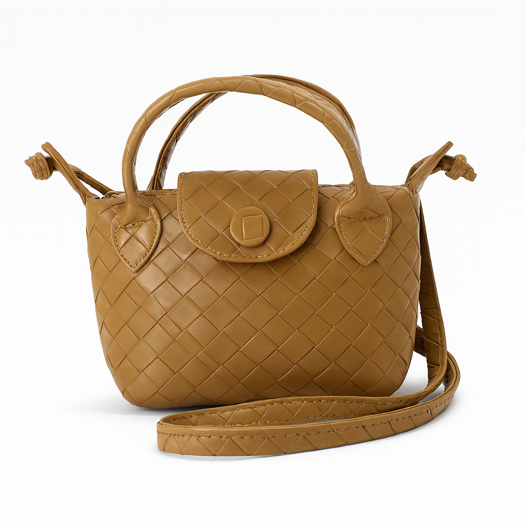 حقيبة كروس بودي من الجلد الصناعي المنسوج