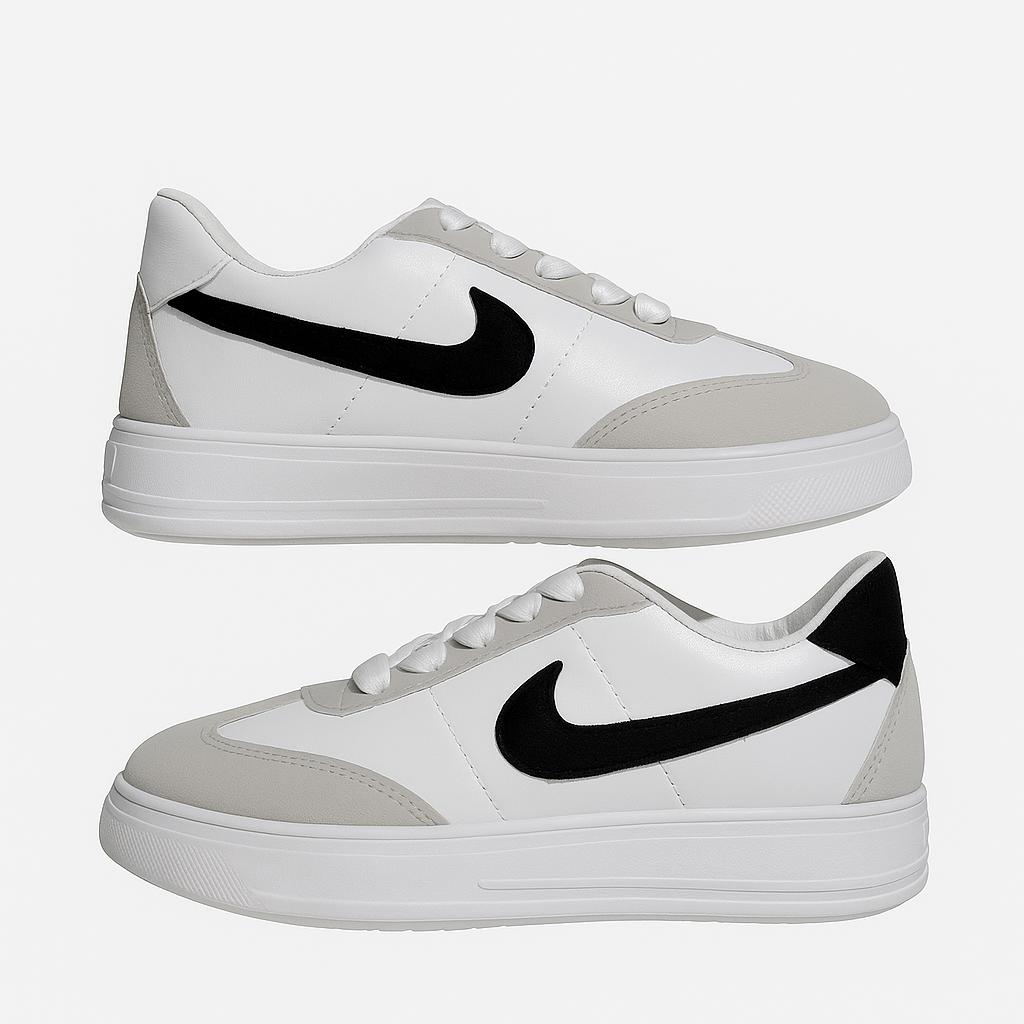 حذاء رياضي Nike Air Force 1 باللونين الأبيض والأسود 36886