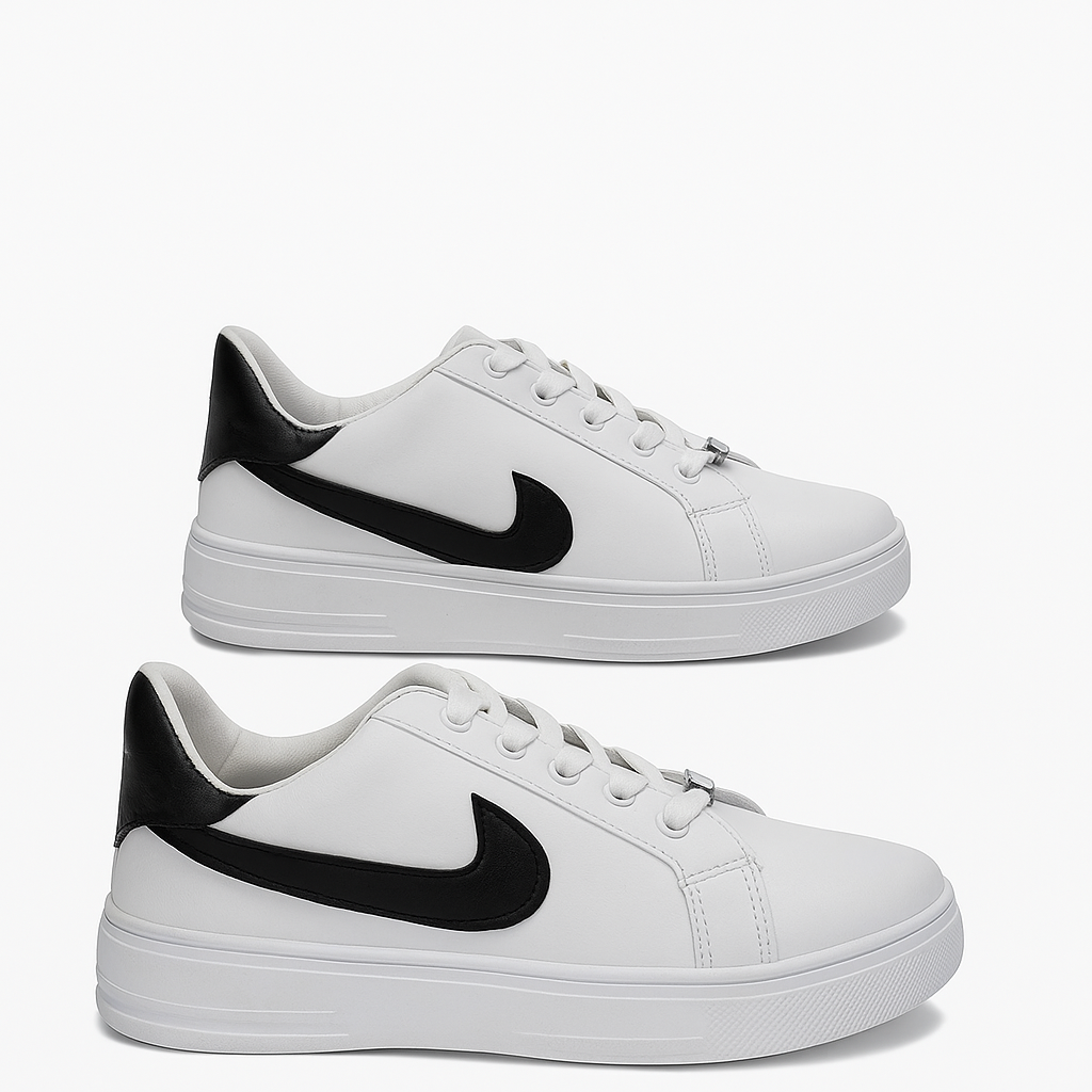 حذاء نايكي رياضي باللونين الأبيض والأسود 36989