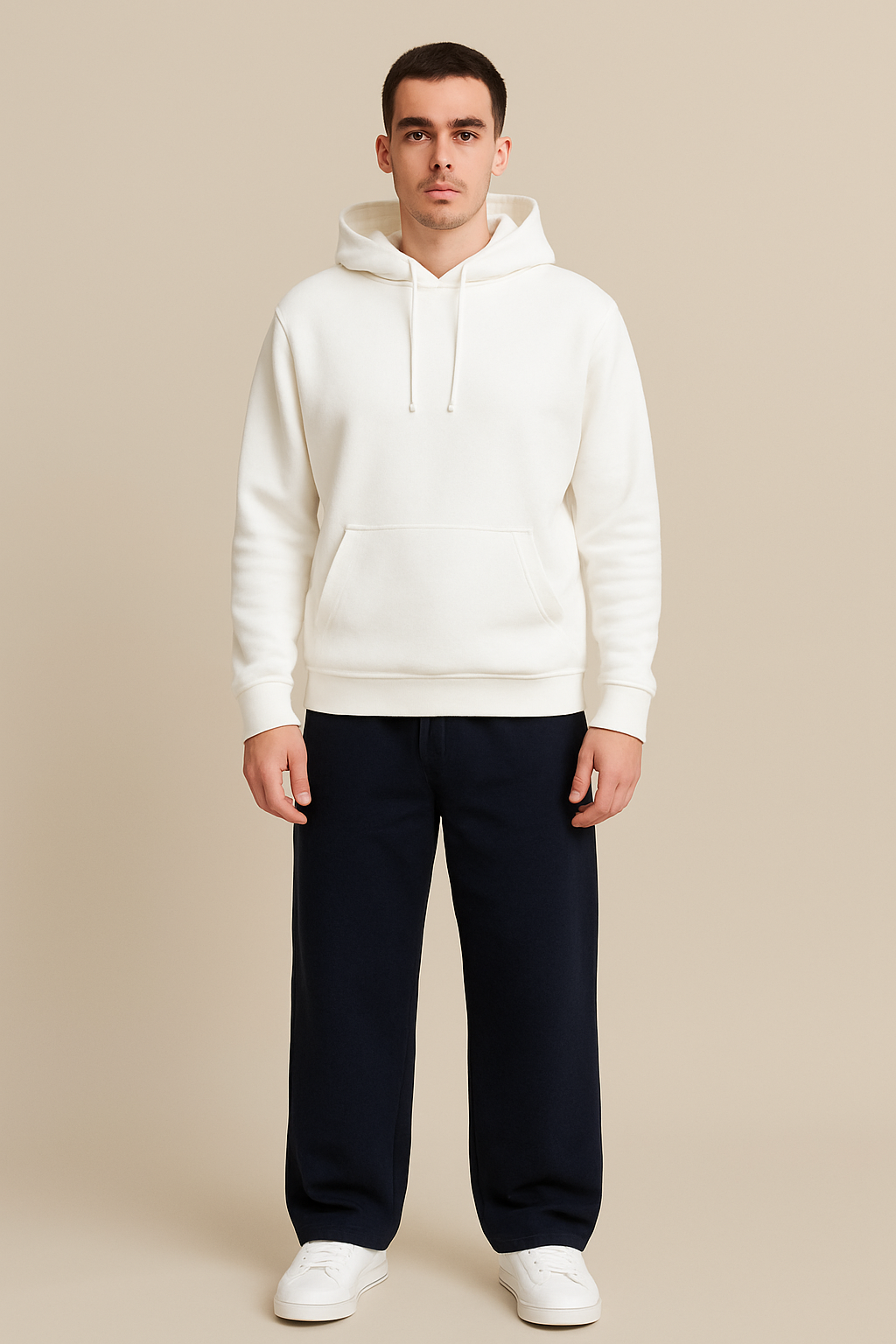 بنطال واسع الساق باللون الأزرق البحري 70262