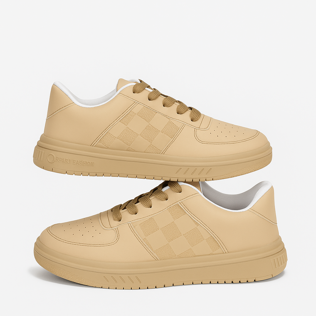 حذاء رياضي ذو نعل سميك باللون البيج 152057