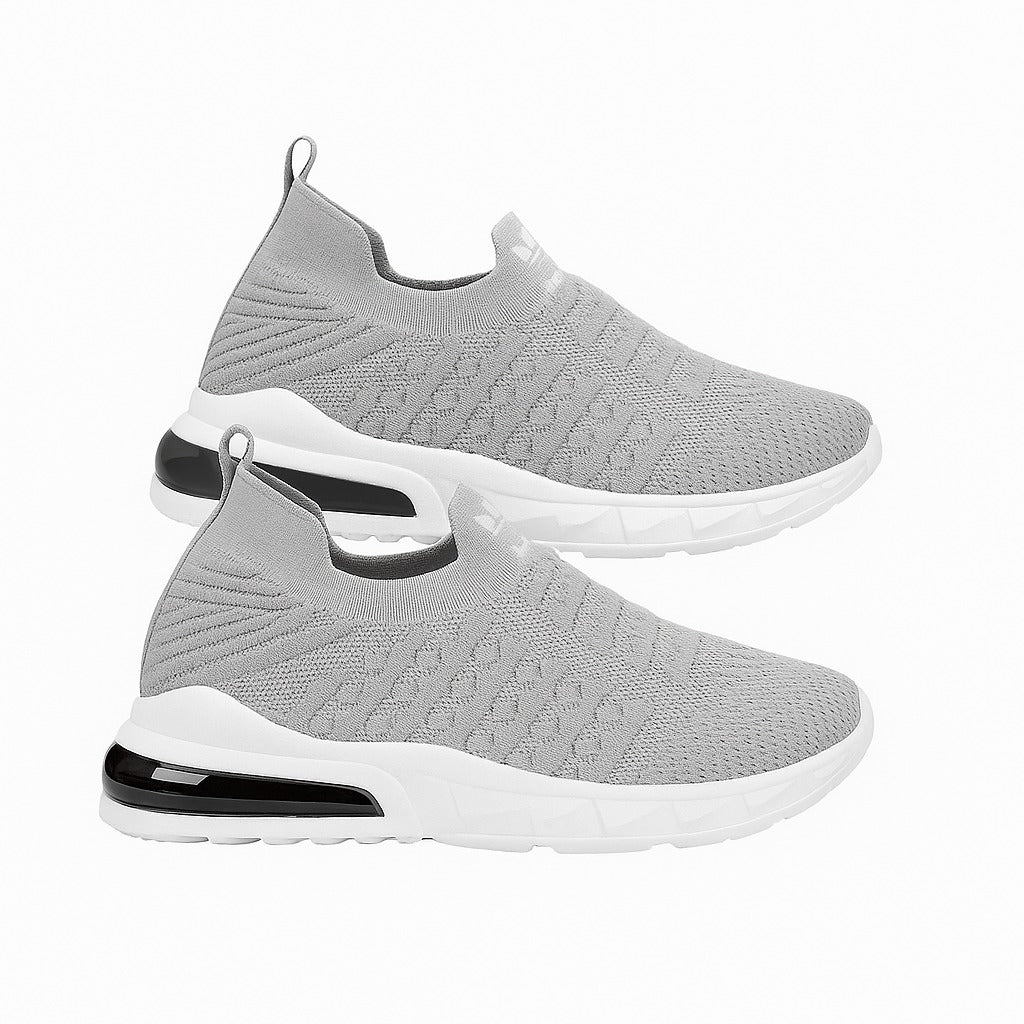 حذاء أديداس رمادي سهل الارتداء بنعل أبيض. 36883