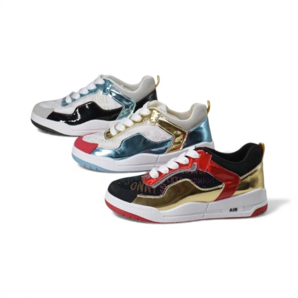 حذاء رياضي نسائي بلمسات معدنية 152037